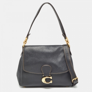Pre Owned Coach Black Leather May Shoulder Bag