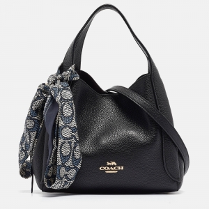 Pre Owned Coach Black Leather Hadley Hobo