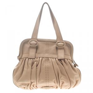 Cole Haan Blush Pink Leather Village Ruched Satchel