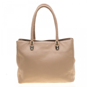 Cole Haan Beige Leather Benson Tote