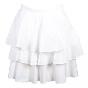 Comme Des Garcons White Tiered Mini Skirt S