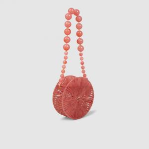 Cult Gaia Pink Luna Acrylic Shoulder Bag