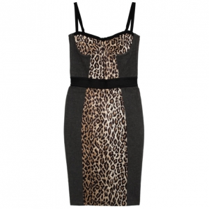 D and G Vintage Leopard Bustier Dress L