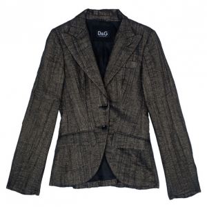 D and G Metallic Textured Jacket M