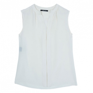 Derek Lam Off-White Silk Top M
