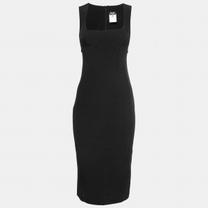 D&G Black Knit Sleeveless Sheath Dress M