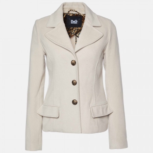 Pre Owned D&G Beige Fleece Button Front Jacket M