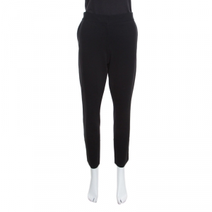 Diane Von Furstenberg Black Knit Genesis Trousers L