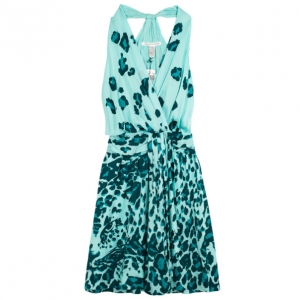 Pre Owned Diane Von Furstenburg Silk Jersey Moritz Dress S