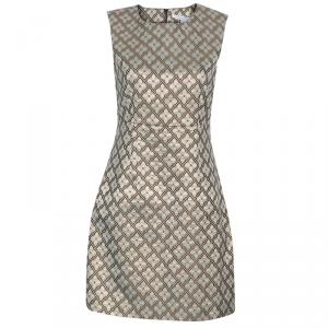 Pre Owned Diane Von Furstenberg Gold Carrie Two Dress M