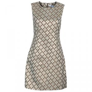 Pre Owned Diane Von Furstenberg Gold Carrie Two Dress S