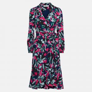 Pre Owned Diane Von Furstenberg Polyester Knee Length Dress M