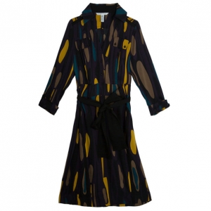 Pre Owned Diane Von Furstenberg Purple 'Leja' Dress L