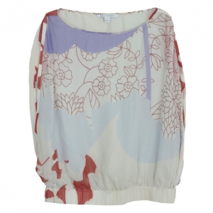 Pre Owned Diane Von Furstenberg 'Tomori' Floral Print Top XL