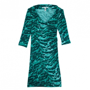 Pre Owned Diane Von Furstenberg Oletta Printed Dress M