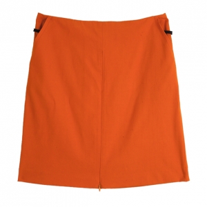 Pre Owned Diane Von Furstenberg Orange Belted Delion Skirt S