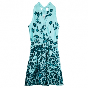 Pre Owned Diane Von Furstenberg Silk Jersey Moritz Dress M