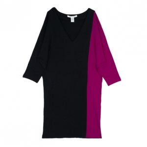 Pre Owned Diane Von Furstenberg Clem Colorblock Dress S