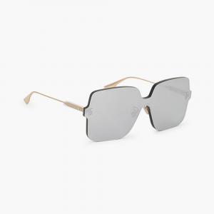 Pre Owned Dior Gold Quarke1 Oversized Sunglasses