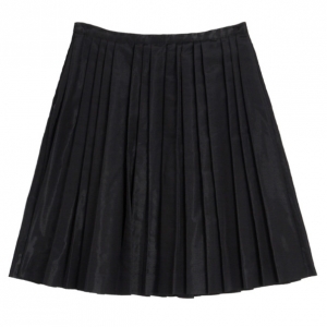 Christian Dior Black Silk Shimmer Pleated Skirt S