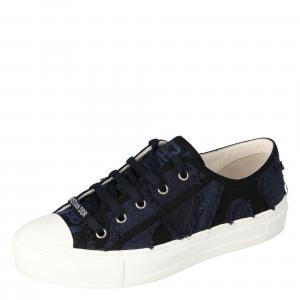 Pre Owned Dior Deep Blue Camo Canvas Walk'n'Dior Low-Top Sneakers Size 37.5