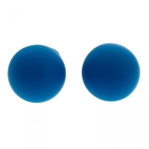 Dior Tribale Mise en Dior Matte Blue Gold Tone Stud Earrings