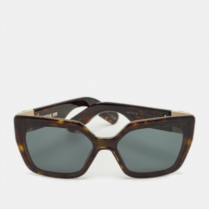Pre Owned Dior Tortoise Brown/Green Lady 95.22 S2I Butterfly Sunglasses