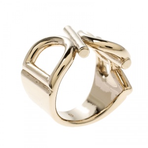 Pre Owned Dior Gold Tone Ring Size 50.5