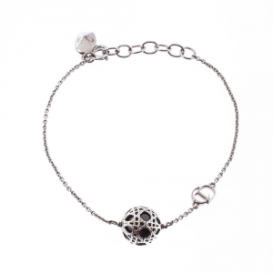 Dior Secret Cannage Faux Pearl Silver Tone Bracelet