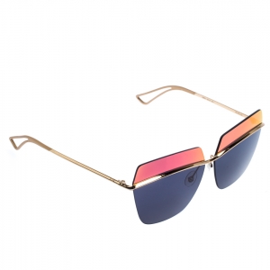 Dior Gold Tone/Bicolor Mirrored DiorMetallic Oversized Sunglasses