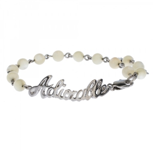 مملوكة مسبقًا Dior Adiorable Bead Silver Tone Bracelet