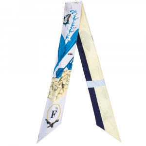 Pre Owned تويللي ديور حرير متعدد الألوان بطباعة الزهور