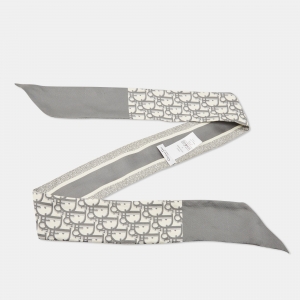 Dior Green Oblique Mitzah Silk Bandeau Scarf