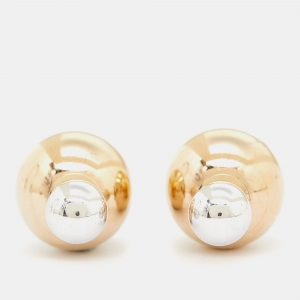 Dior Two-Tone Mise en Dior Tribales Stud Earrings 