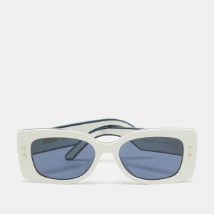 مملوكة مسبقًا Dior White/Blue Dior Pacific S1U Oval Sunglasses
