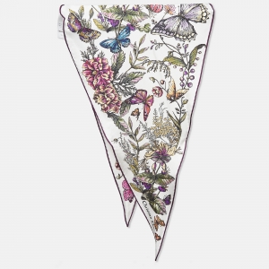 مملوكة مسبقًا Christian Dior Multicolor Printed Silk Mexico Millefiori Diamond Scarf