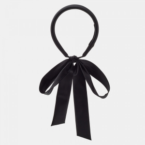 Dior Black Black Satin Songe Headband 