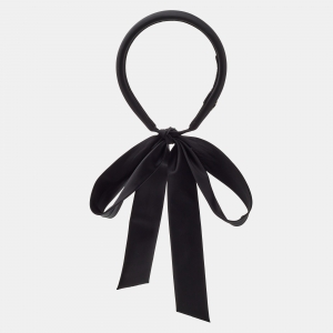 Pre Owned Dior Black Black Satin Songe Headband 