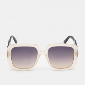 نظارة شمسية ديور ديور بوبي S2U  سوداء/ خوخي مربعة متدرجة