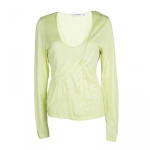 Dior Yellow Cotton Long Sleeve T-Shirt XL