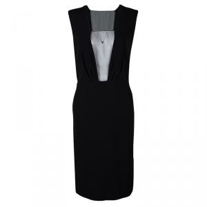 Dior Black Sheer Panel Detail Sleeveless Dress S