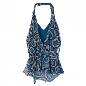 Dior Printed Silk Sheer Top S