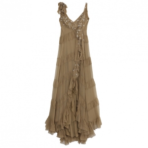 Dior Tiered Embellished Gown M