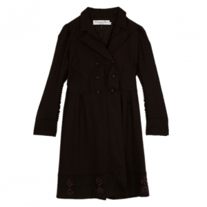 Christian Dior Brown Wool Trench Coat L