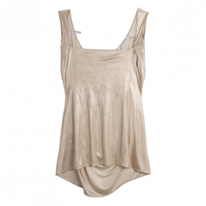 Dior Gold Metallic Draped Top M