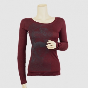 Christian Dior Burgundy Long Sleeve T-Shirt Size S