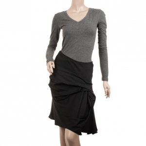 Christian Dior Black Ruffled Skirt