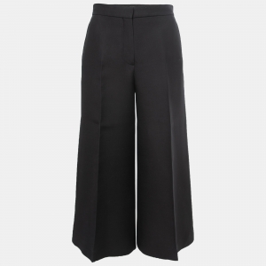 Dior Black Wool And Silk Culottes S