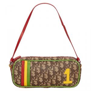 Pre Owned Dior Multicolor Coated Canvas Rasta Shoulder Bag