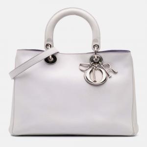 Dior Purple Medium Leather Diorissimo Satchel